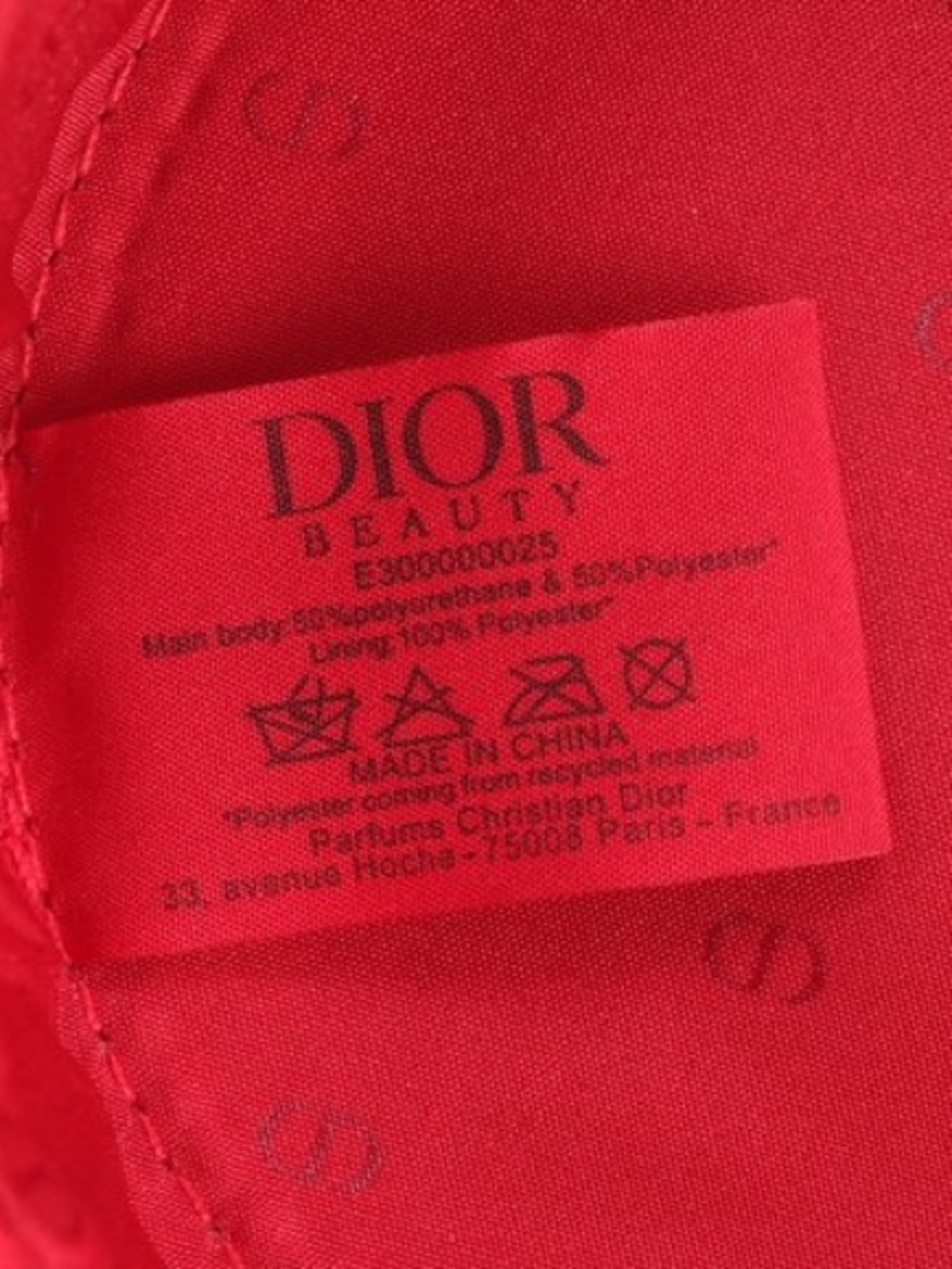 Dior Coral-Red Oval Top-Handle Cosmetic Case - Picture 8 of 8